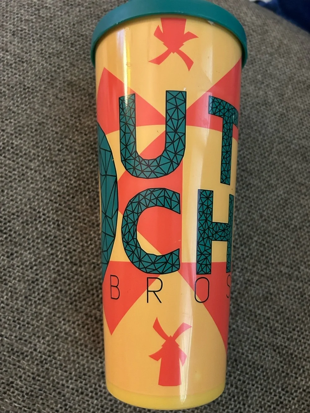 Dutch Bros geometric print tumbler 24 ounce.